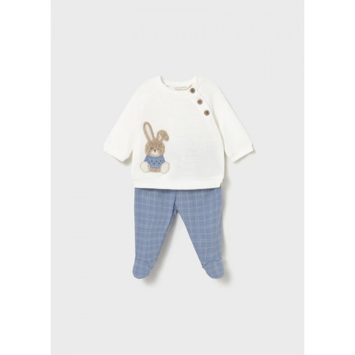 CONJUNTO 2 PIEZAS SOFT BEIG AZUL...