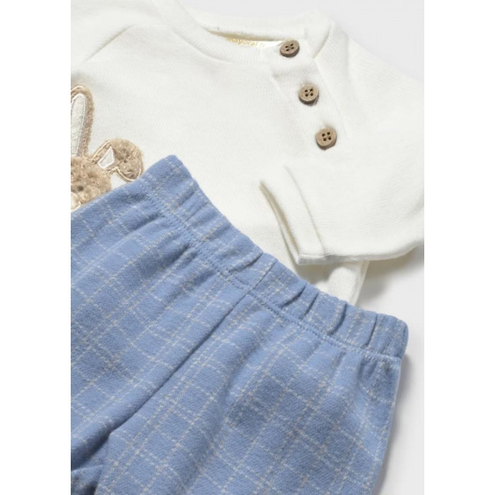 CONJUNTO 2 PIEZAS SOFT BEIG AZUL...