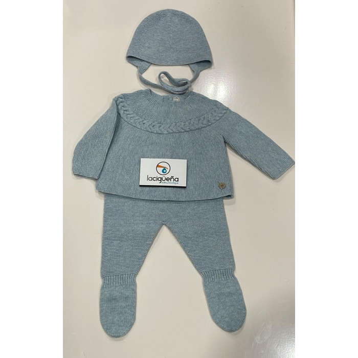 CONJUNTO 3 PIEZAS LANA BRIGHTON AZUL...