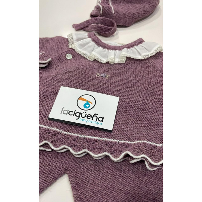 CONJUNTO LANA 3 PIEZAS CARDIFF MALVA...