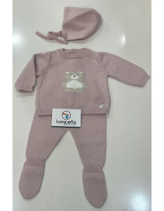 CONJUNTO 3 PIEZAS LANA OSO...