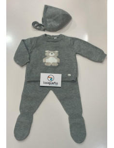CONJUNTO 3 PIEZAS LANA OSO...