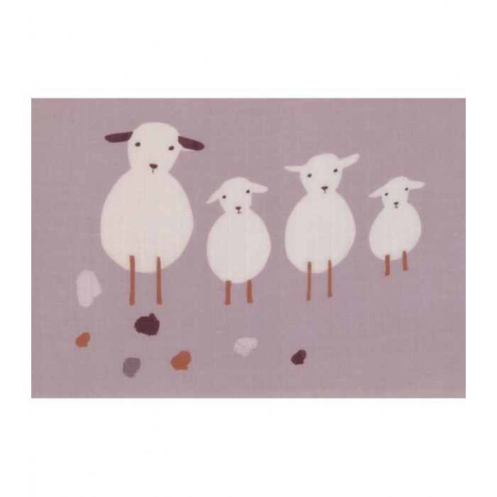 PACK 3 GASAS BAMBOO TINY FLOWERS LILA