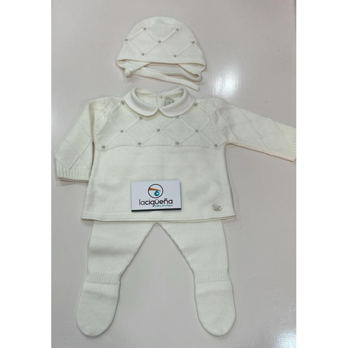 CONJUNTO LANA 3 PIEZAS YORK NIÑO BEIG...