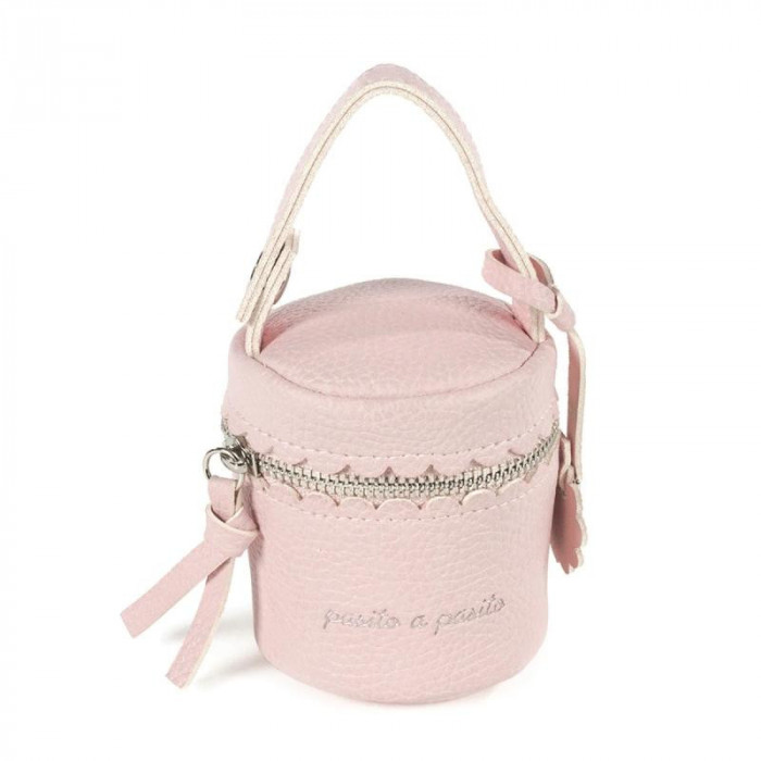 FUNDA PORTACHUPETE PIEL BISCUIT ROSA