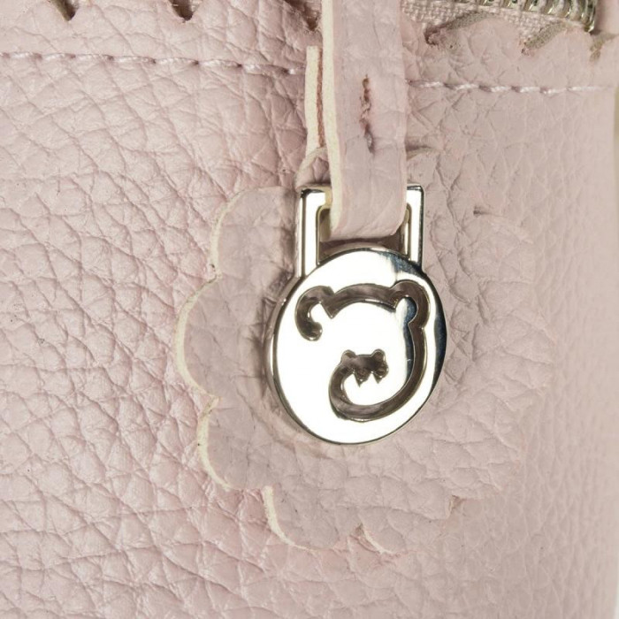 FUNDA PORTACHUPETE PIEL BISCUIT ROSA