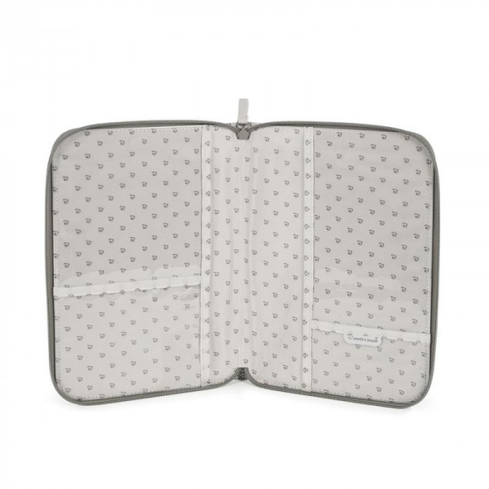 PORTADOCUMENTOS PIEL CASILDA TOPOS GRIS