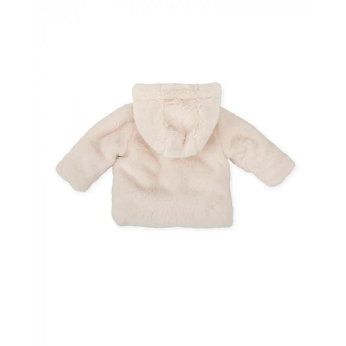 ABRIGO PELITO CON GORRO BEIG TUTTO...