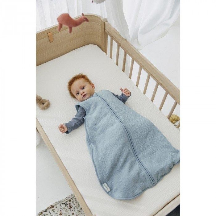 SACO DORMIR FORRADO MUSELINA AZUL...
