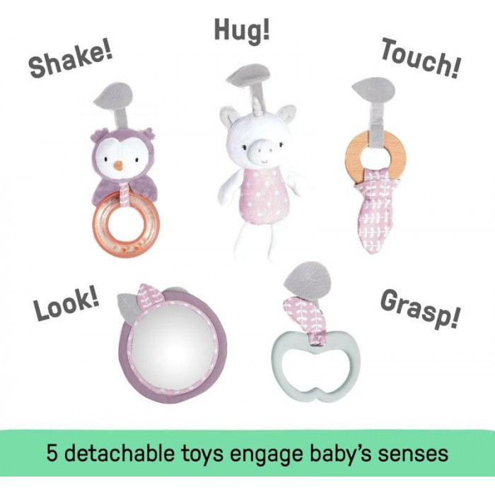 MANTA JUEGOS CON ARCO DE MADERA ROSA...