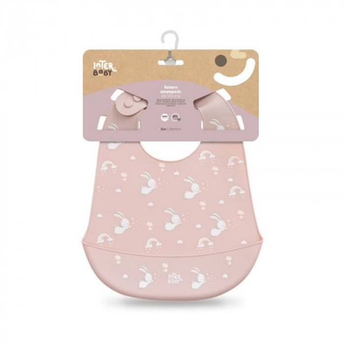 BABERO SILICONA ESTAMPADO CONEJITOS...