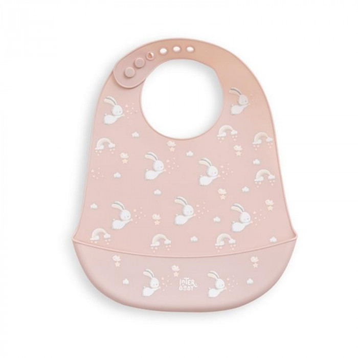 BABERO SILICONA ESTAMPADO CONEJITOS...