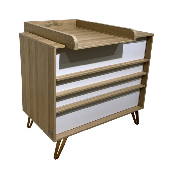 CÓMODA TRIESTE ROBLE BLANCO IKID