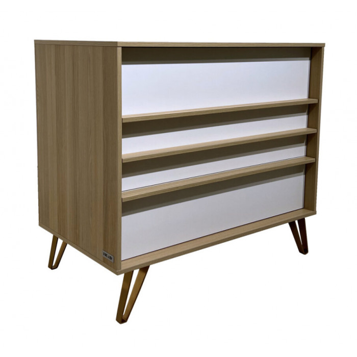 CÓMODA TRIESTE ROBLE BLANCO IKID