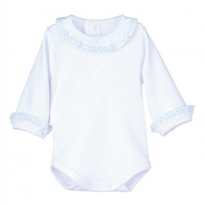 BODY S M/L PUNTILLA BLANCO CELESTE...