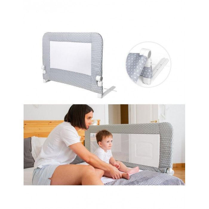 BARRERA CAMA NIDO 150CM STAR GRIS MAXIMA