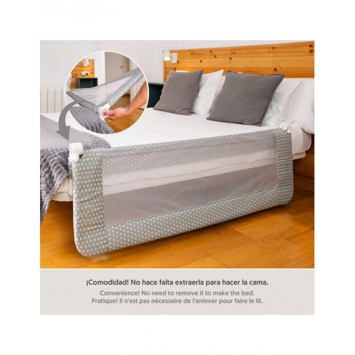 BARRERA CAMA NIDO 150CM STAR GRIS MAXIMA