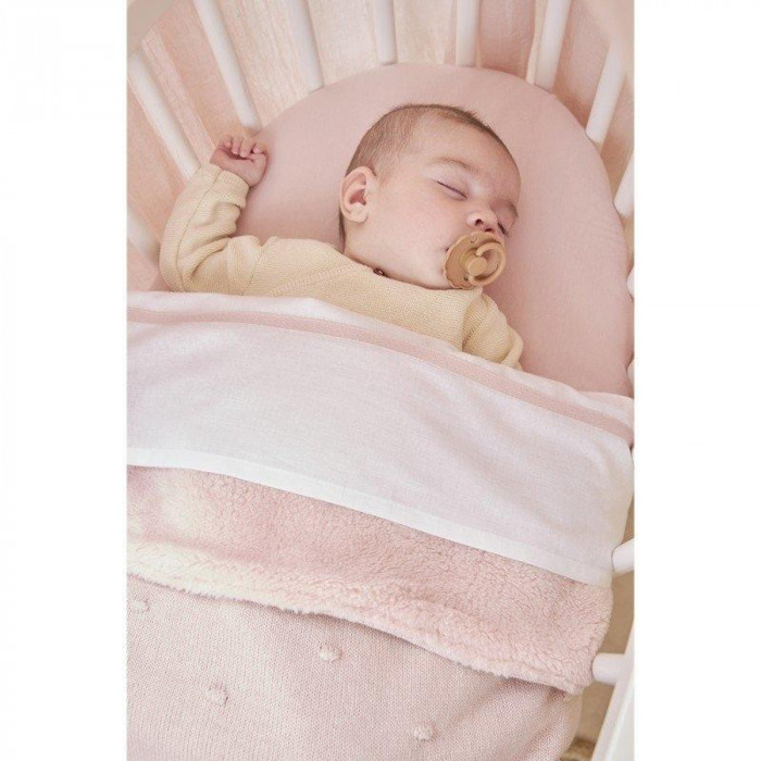 MANTA PELITO MINI KNOTS TEDDY ROSA MEYCO