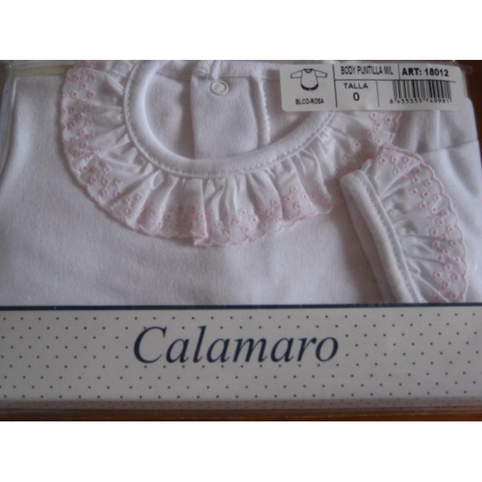 BODY S M/L PUNTILLA BLANCO ROSA TALLA...