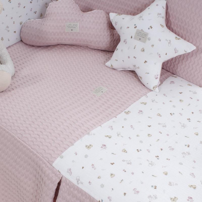 EDREDÓN + PROTECTOR BENJAMIN ROSA...