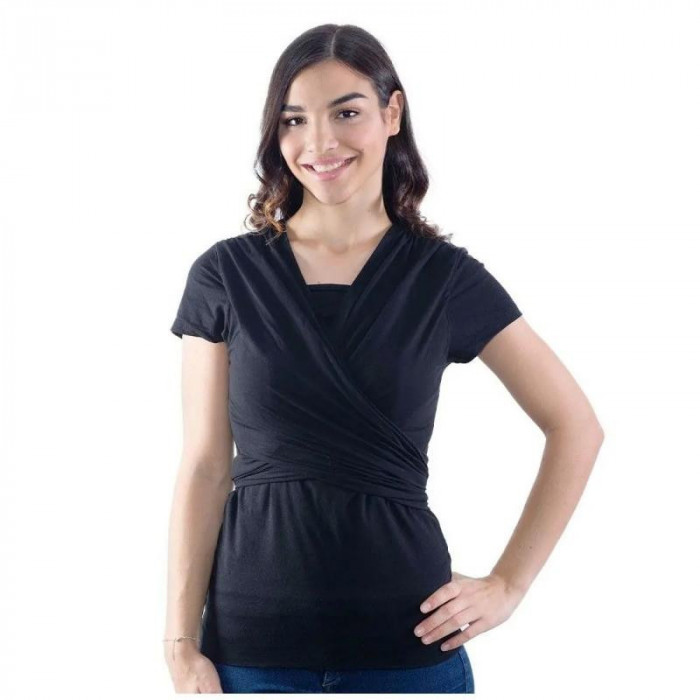 CAMISETA PORTEO TALLA L NEGRO QUOKKABABY