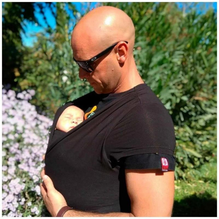 CAMISETA PORTEO TALLA L NEGRO QUOKKABABY