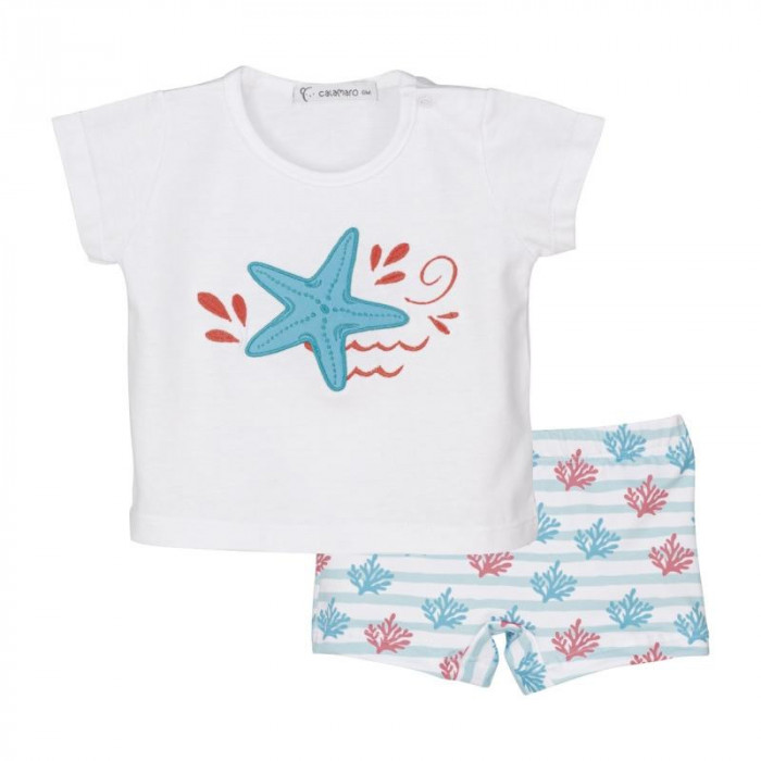 CAMISETA M/C ESTRELLA+BAÑADOR TURQUESA