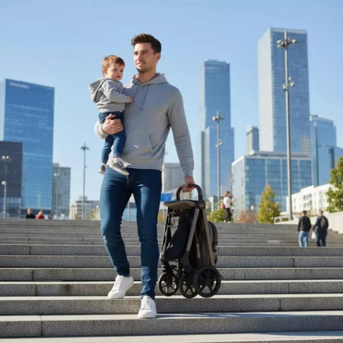 SILLA PASEO UMA GRIS CARBEBE