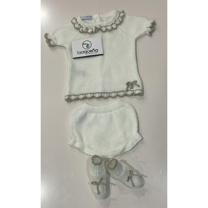 CONJUNTO 3 PIEZAS HILO MANGA CORTA...