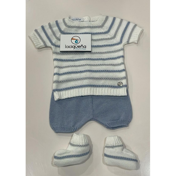 CONJUNTO 3 PIEZAS HILO MANGA CORTA...