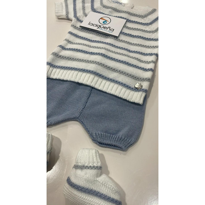 CONJUNTO 3 PIEZAS HILO MANGA CORTA...