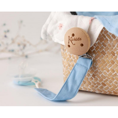 CADENA CHUPETE TELA AZUL...