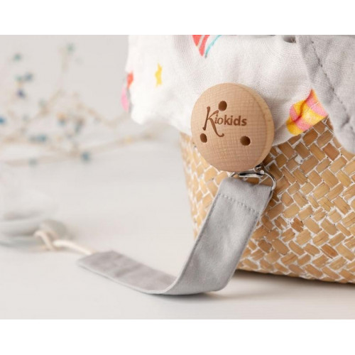 CADENA CHUPETE TELA GRIS...