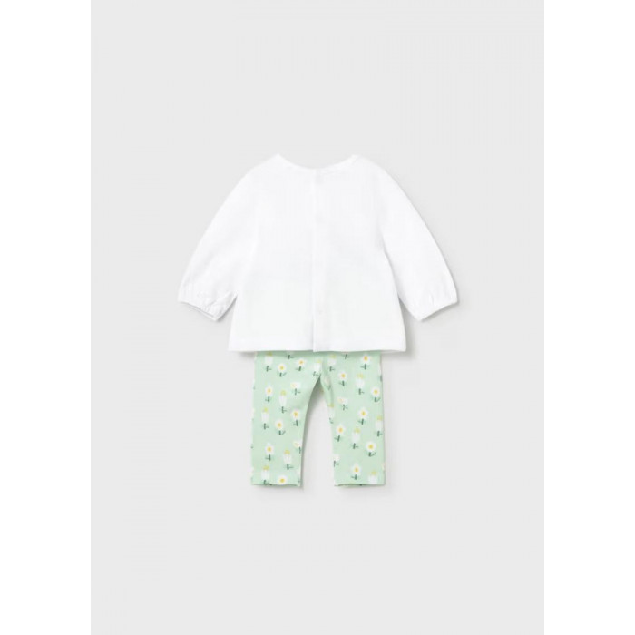 CONJUNTO 4 PIEZAS ALGODON FLOR VERDE...