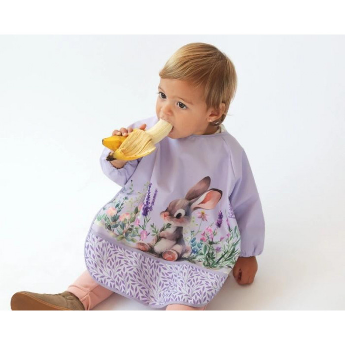 BABERO CON MANGAS PLASTIFICADO CONEJO...