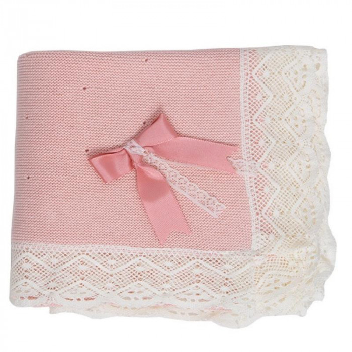 CHAL HILO ROSA EMPOLVADO BOLILLO BEIG...