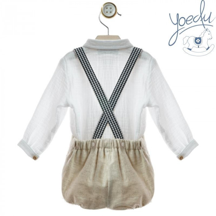 CAMISA MANGA LARGA CON PANTALON CORTO...