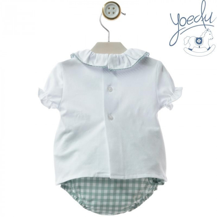 CONJUNTO MANGA CORTA CON GORRITO NIÑA...