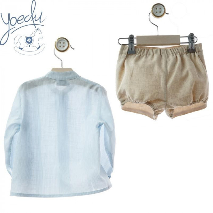 CAMISA MANGA LARGA CON PANTALON CORTO...