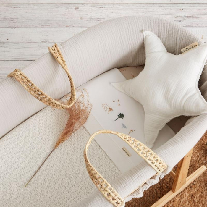 MANTA TRICOT BAMBU NEW BLANCO BIMBI...