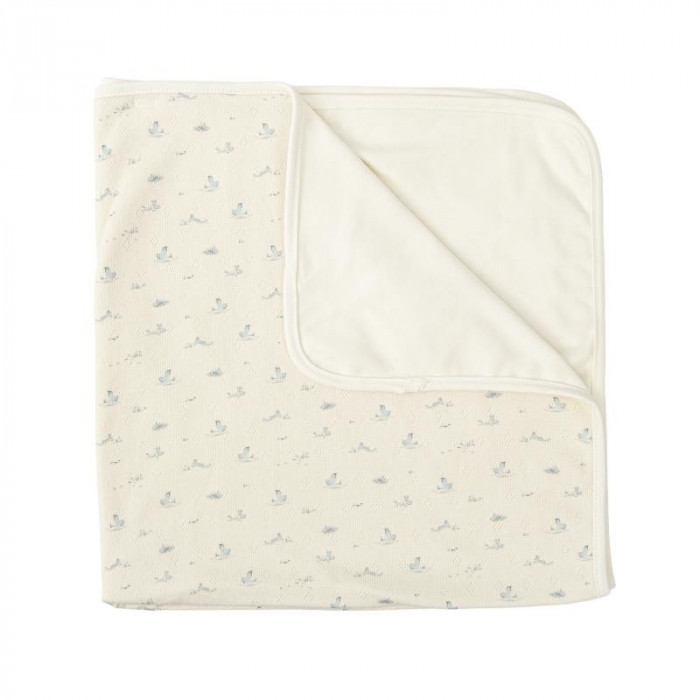 ARRULLO ALGODON PATOS BEIG AZUL BABIDU