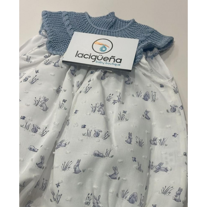 PELELE SIN MANGA HILO AZUL ESTAMPADO...