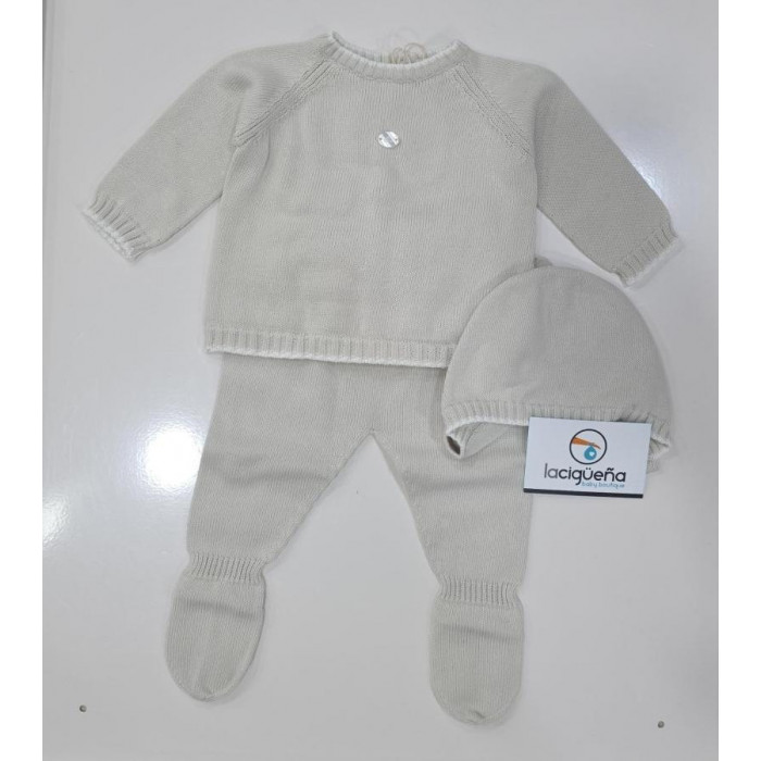 CONJUNTO 3 PIEZAS HILO MANGA LARGA...