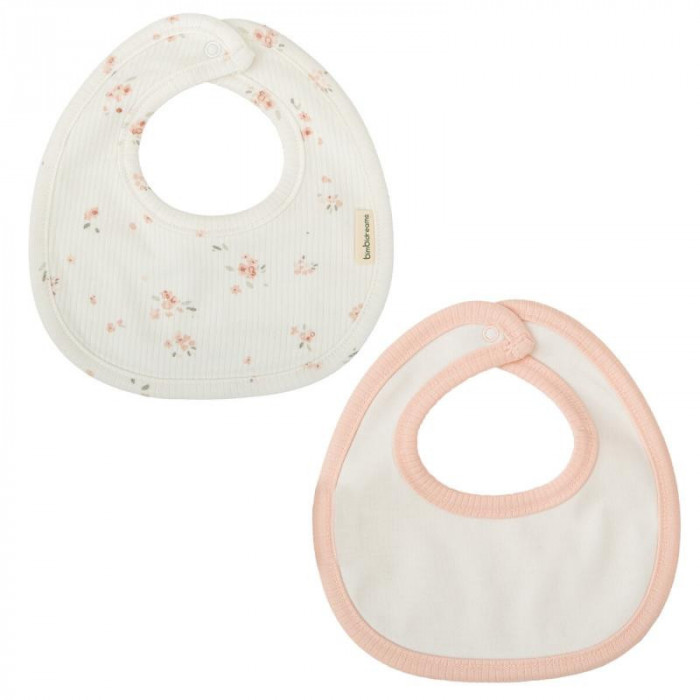 PACK 2 BABEROS R01 MONET BLANCO ROSA...