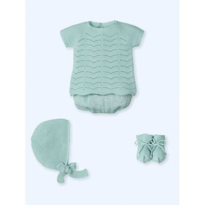 CONJUNTO HILO MANGA CORTA CON RANITA...