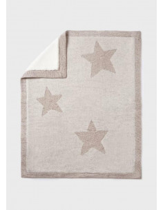 MANTA LANA CON PELITO CAMEL...