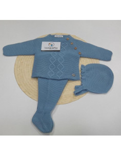 CONJ.3P LANA AZUL NUBE...