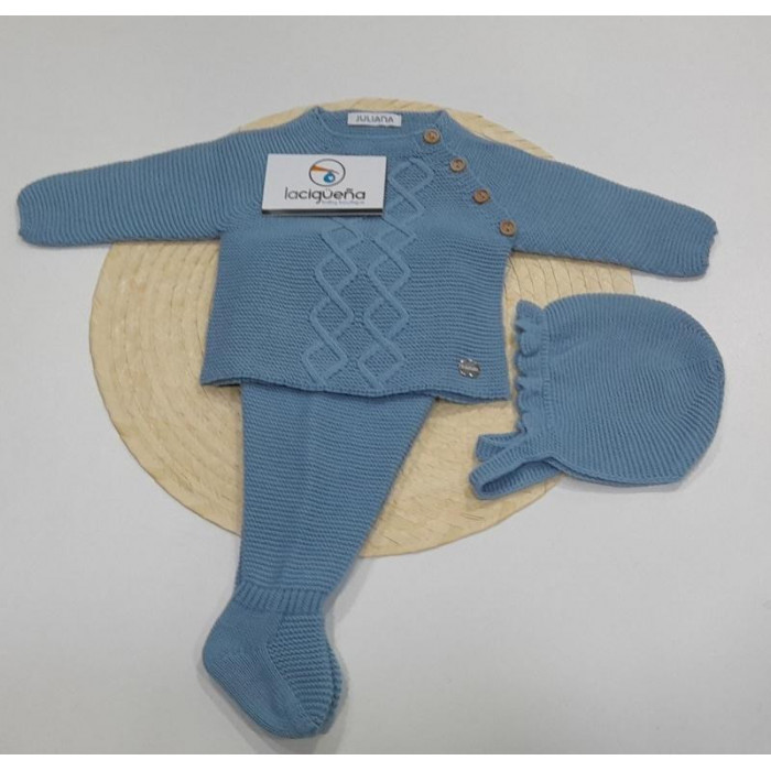 CONJ.3P LANA AZUL NUBE BOTON LATERAL