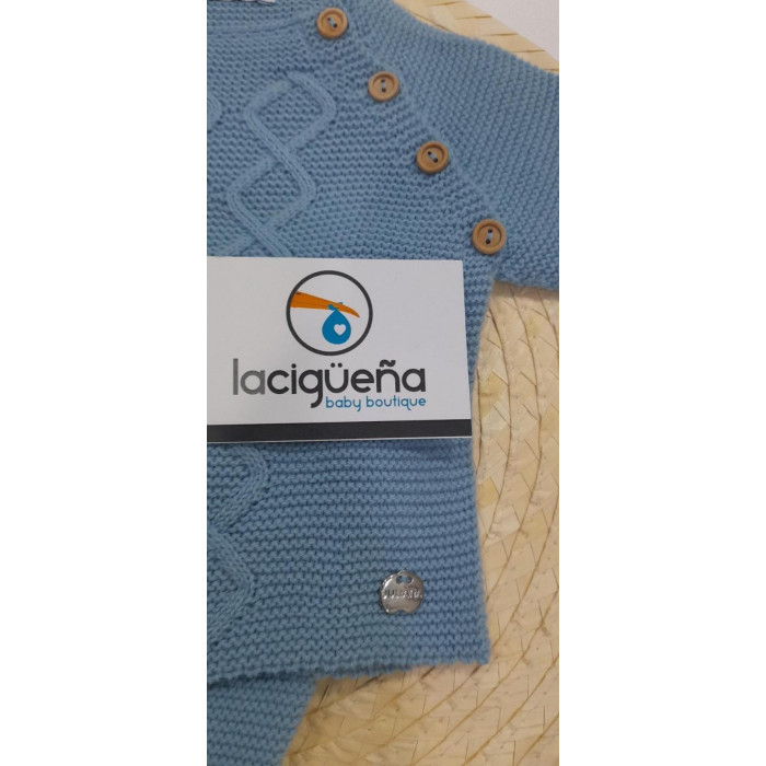 CONJ.3P LANA AZUL NUBE BOTON LATERAL