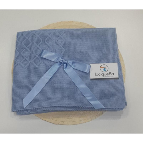 CHAL LANA CENTRO ROMBOS AZUL